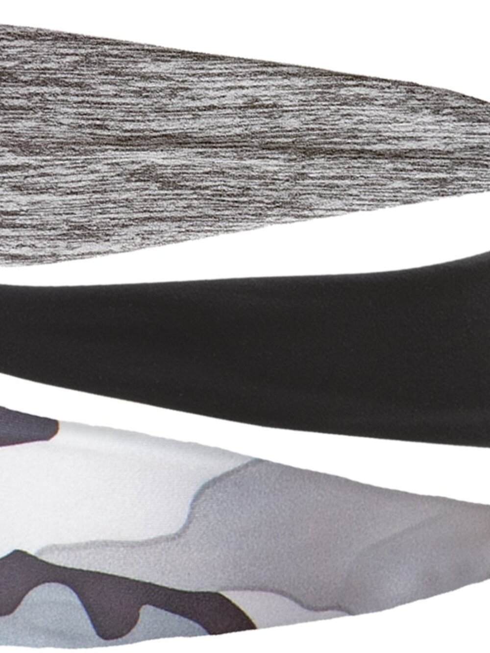 Xflex 3-pack Men's Grey Camo/Black/Grey Adjustable Spandex Sport Headbands
